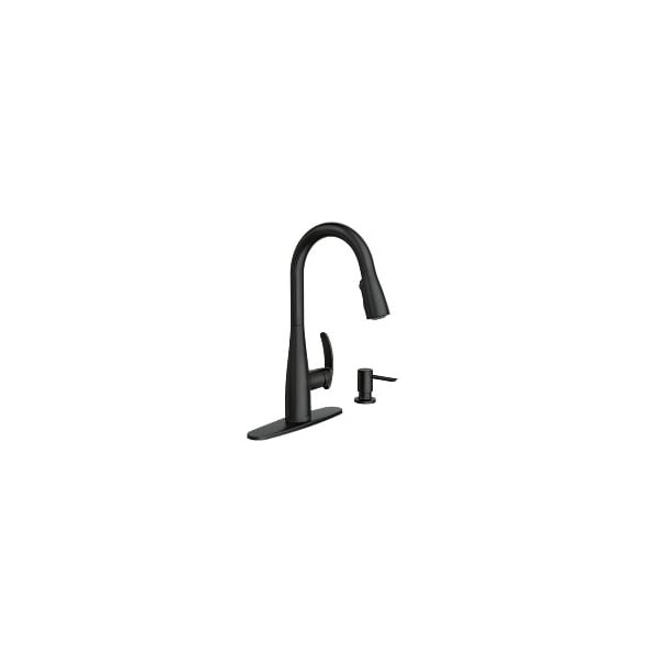 Reyes One-Handle High Arc Pulldown Kitchen Faucet in Matte Black